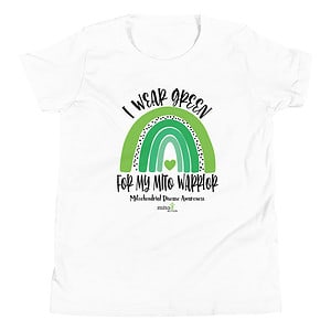 Youth Short Sleeve 'I Wear Green for My Mito Warrior' T-Shirt