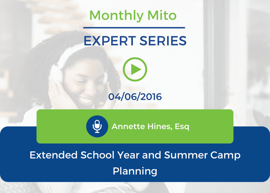 Extended School Year and Summer Camp Planning