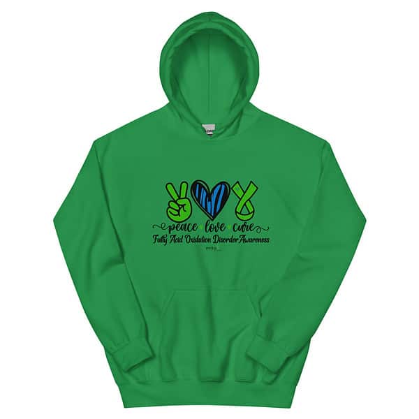 Unisex Zebra Peace Love Cure (FAOD) Hoodie - Image 2