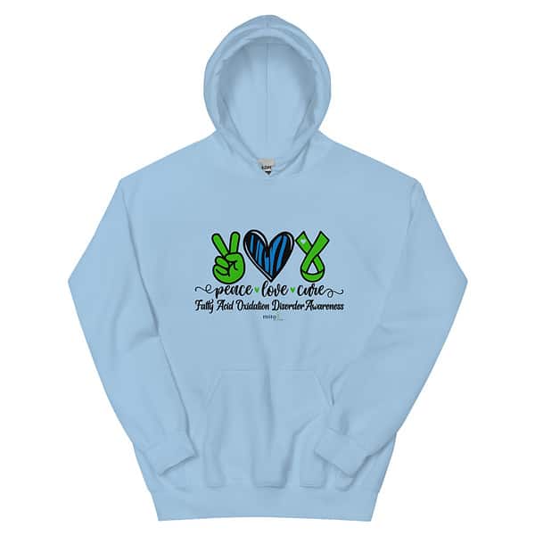 Unisex Zebra Peace Love Cure (FAOD) Hoodie - Image 4