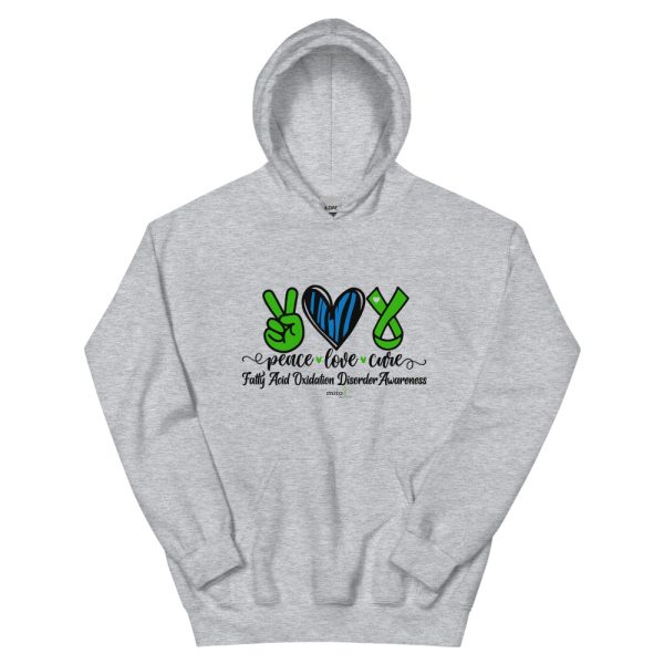 Unisex Zebra Peace Love Cure (FAOD) Hoodie - Image 3