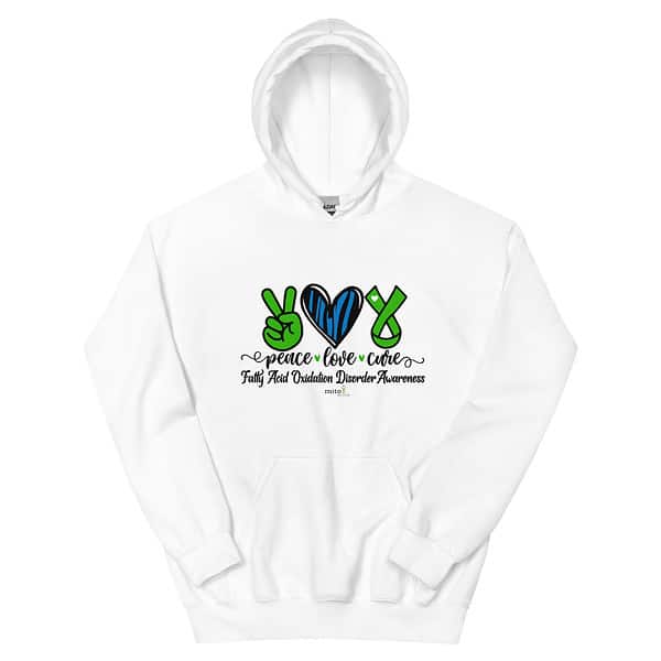 Unisex Zebra Peace Love Cure (FAOD) Hoodie