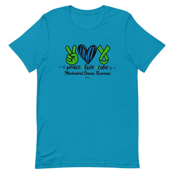 Short-Sleeve Unisex Zebra Peace Love Cure T-Shirt - Image 3