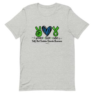Short-Sleeve Unisex Zebra Peace Love Cure (FAOD) T-Shirt