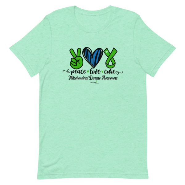 Short-Sleeve Unisex Zebra Peace Love Cure T-Shirt - Image 7