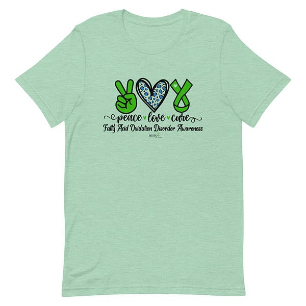 Short-Sleeve Unisex Leopard Peace Love Cure (FAOD) T-Shirt - Image 7