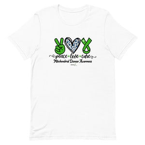 Short-Sleeve Unisex Leopard Peace Love Cure T-Shirt