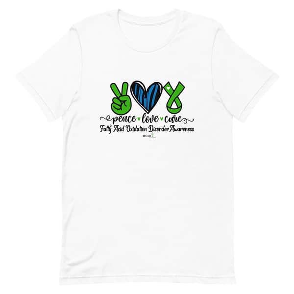 Short-Sleeve Unisex Zebra Peace Love Cure (FAOD) T-Shirt - Image 11
