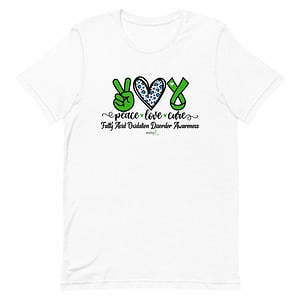 Short-Sleeve Unisex Leopard Peace Love Cure (FAOD) T-Shirt