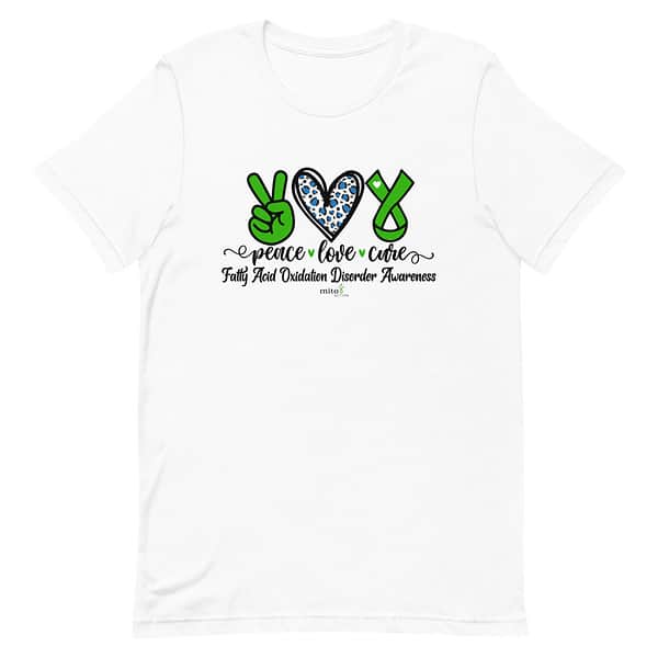 Short-Sleeve Unisex Leopard Peace Love Cure (FAOD) T-Shirt