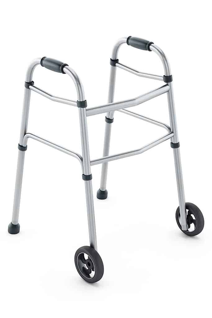 A walking frame is a great mobility device option for people with balance issues.