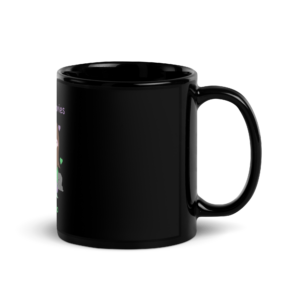 Liney's Lovies Black Glossy Mug