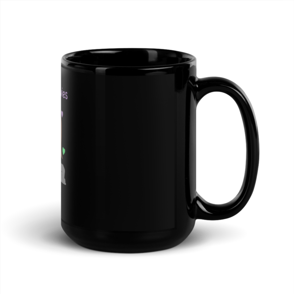 Liney's Lovies Black Glossy Mug - Image 5