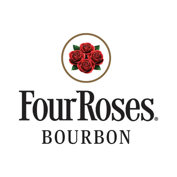 Four Roses Bourbon Logo - MitoAction Bouquet of red roses arranged in a circular display on a brown background. MitoAction