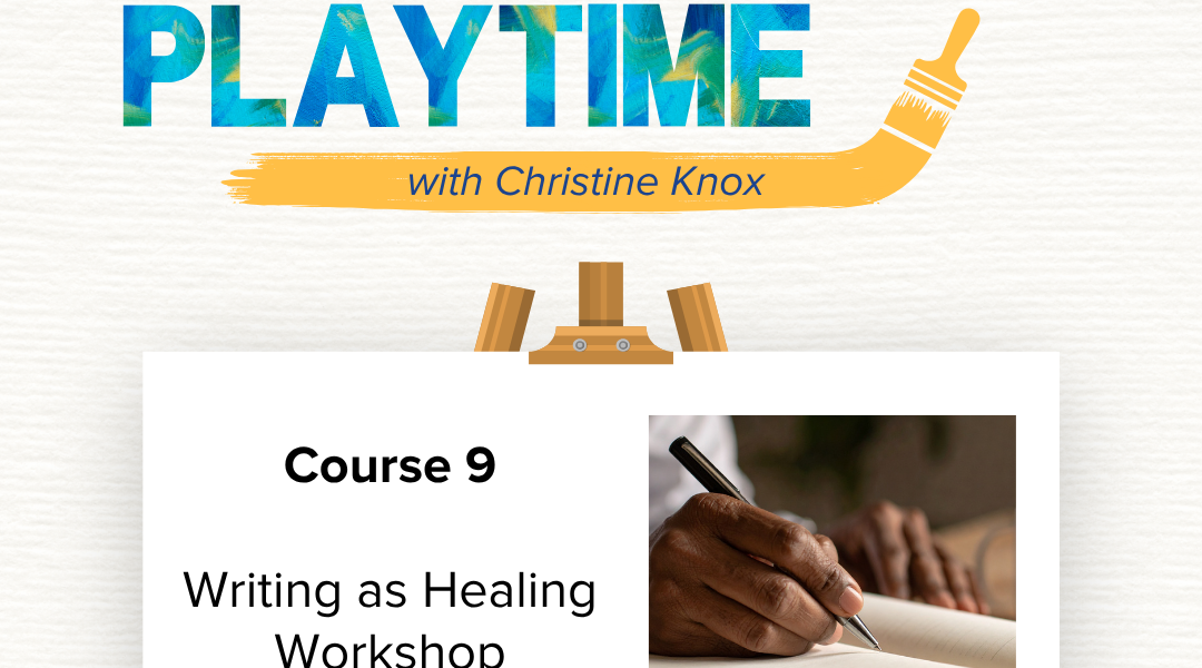 Promotional poster for MITO ARTISAN'S PLAYTIME: Course 9—Writing as Healing Workshop with Brad Buchanan, June 14, 2026; on the right, a close-up of a hand writing in a notebook.